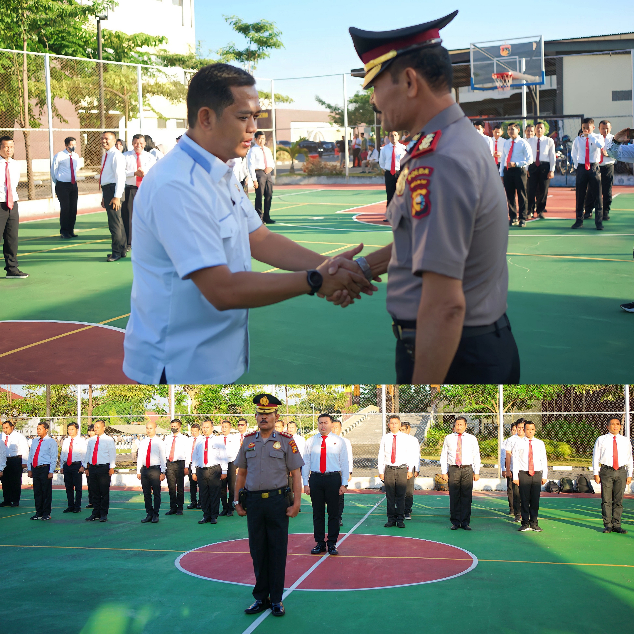 UPACARA LAPORAN KENAIKAN PANGKAT PENGABDIAN PERSONIL DITRESKRIMUM POLDA RIAU