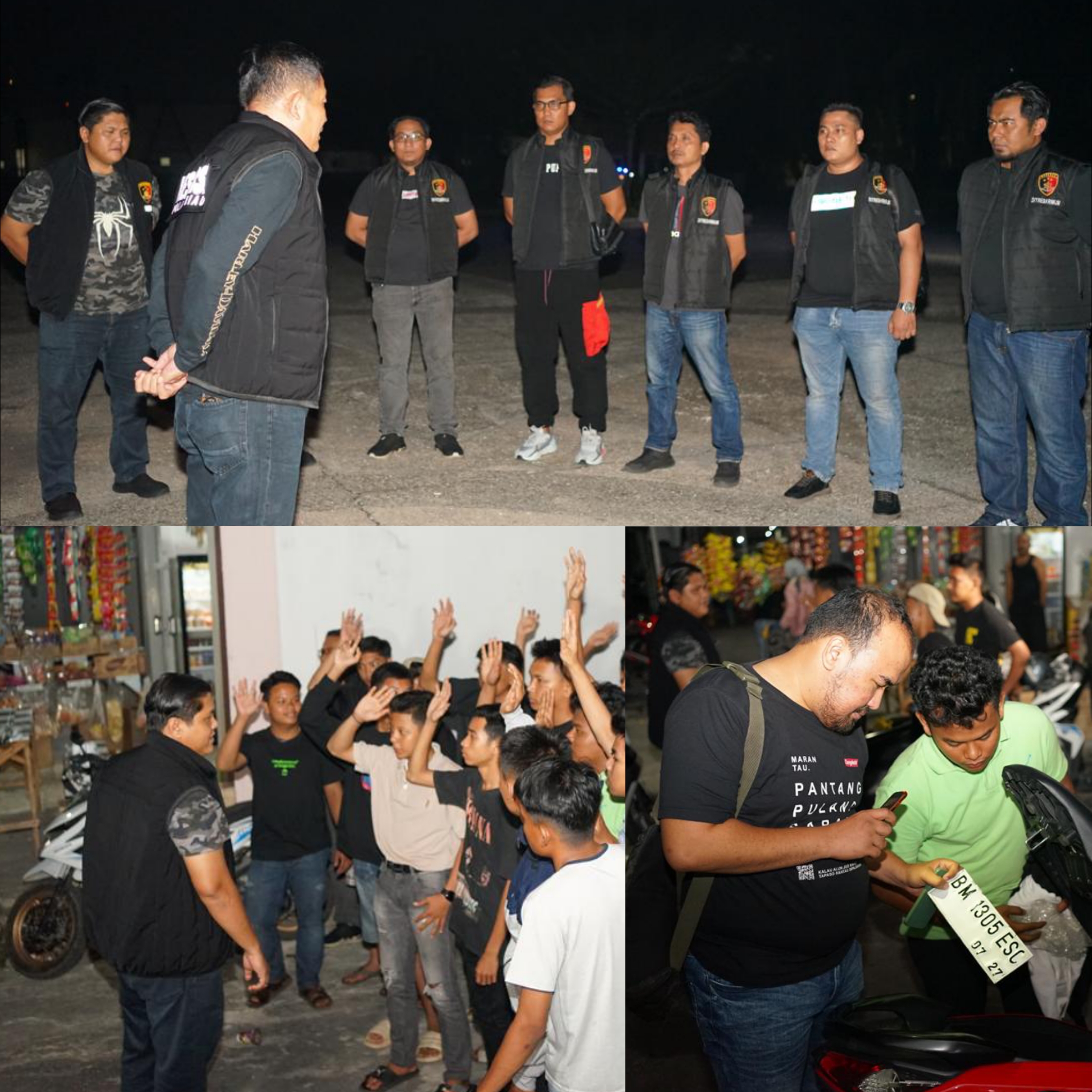 Ditreskrimum Polda Riau melakukan giat rutin Mobile Blue Light