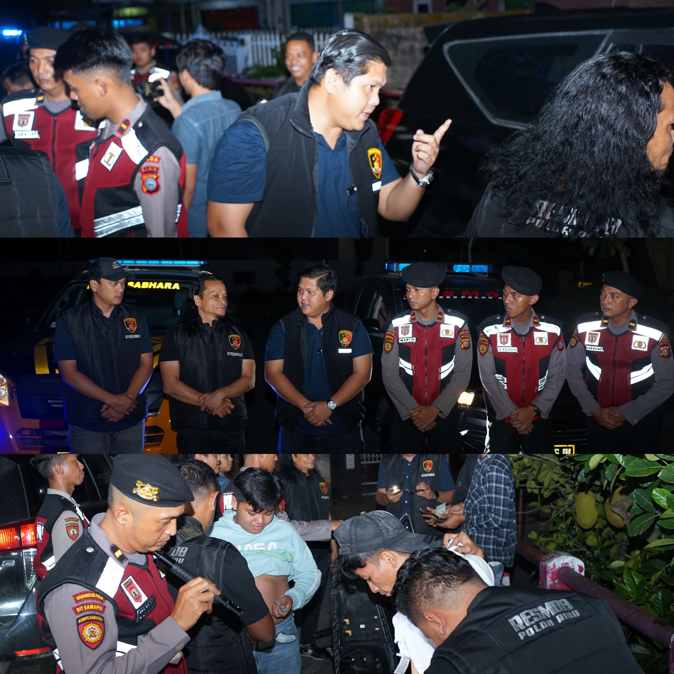 Mobile Blue Light Ditreskrimum Polda Riau bersama Ditsamapta Polda Riau