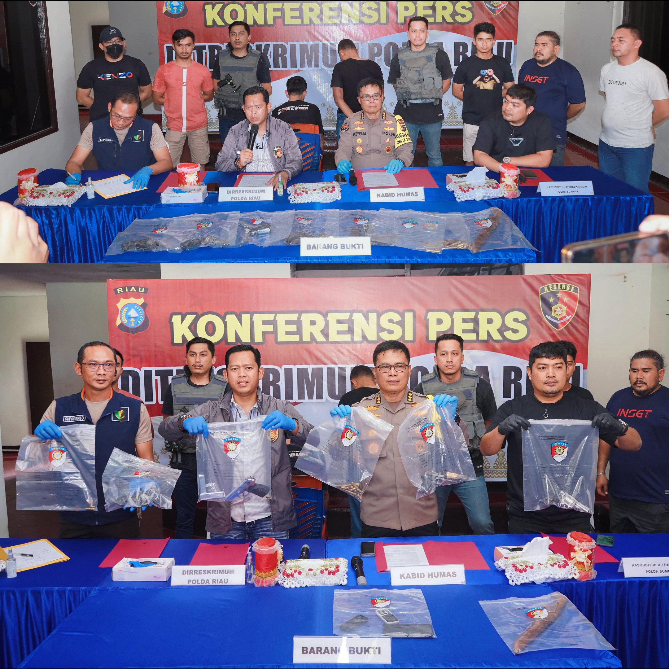 DITRESKRIMUM POLDA RIAU GELAR PRESS RELEASE PENGUNGKAPAN KASUS TINDAK PIDANA (CURAS)